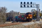 BNSF 6655 is leading an Intermodal train by Arcadia Heights